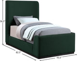 Oliver Contemporary Bed in Rich Boucle Fabric with Solid Wood Finish for Elegant Bedroom Style