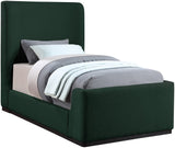 Oliver Contemporary Bed in Rich Boucle Fabric with Solid Wood Finish for Elegant Bedroom Style