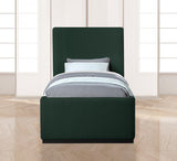 Oliver Contemporary Bed in Rich Boucle Fabric with Solid Wood Finish for Elegant Bedroom Style