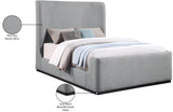 Oliver Contemporary Bed in Rich Boucle Fabric with Solid Wood Finish for Elegant Bedroom Style