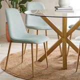 Oliver & Oslo 39" Glass Round Dining Table Set for 4 (5-Piece)
