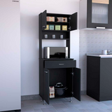 Tuhome Santoro 60 Pantry Cabinet with Double Doors, Five Adjustable Shelves, Modern Storage Solution for Kitchen, Dining Room, or Utility Rooms