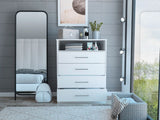 Tuhome Continental Dresser with Six Spacious Drawers, Modern Design, Sturdy Construction, Ideal for Bedroom Storage and Organization