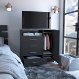 Tuhome Sierra Freestanding Dresser with Four Drawers, One Cabinet, One Open Shelf, Modern Design for Bedroom Storage and TV Stand