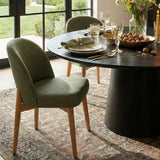 Orchid & Havana 52" Round Solid Oak Dining Table Set for 4 (5-Piece)