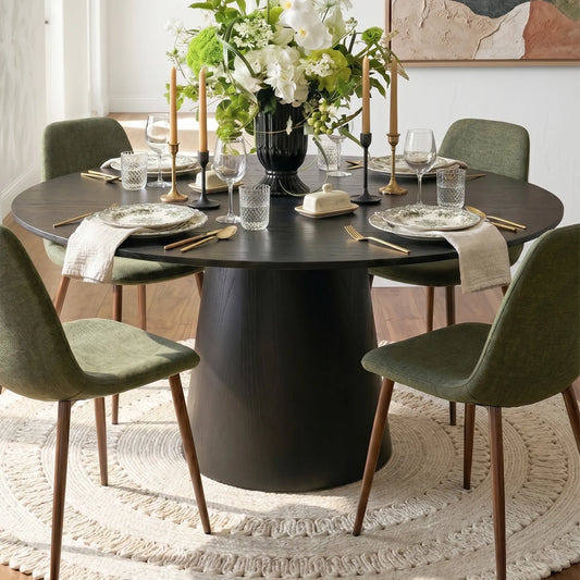 Orchid 60" Oak Round Pedestal Dining Table