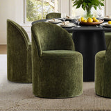 Orchid & Doris 60" Round Black Dining Table Set for 6 (7-Piece)
