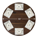 Orchid 60" Oak Round Pedestal Dining Table