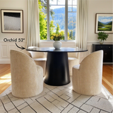 Doris Rolling Upholstered Dining Chair With Castors (Set of 4)