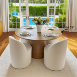 Doris Rolling Upholstered Dining Chair With Castors (1-Piece)