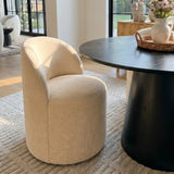Orchid & Doris 52" Round Black Dining Table Set for 4 (5-Piece)
