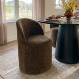Orchid & Doris 52" Round Black Dining Table Set for 4 (5-Piece)