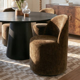 Dwen & Doris 79" Black Oval Dining Table Set for 6 (7-Piece)