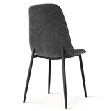 Oslo Modern Chenille Dining Chair with Metal Legs (Set of 4)