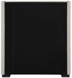 Oxford Mid Century Modern Wingback Bed with Elegant Linen Upholstery and Espresso Legs for Style