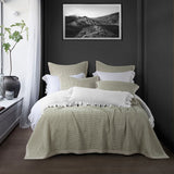 Stonewashed Cotton Waffle Weave Coverlet