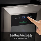 Home Wine Cooler Fridge - Smart Wine Cooler Chilling Refrigerator With Digital Touchscreen Control, Adjustable Temp (12 Bottle Storage Capacity)