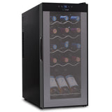 Wine Chilling Refrigerator Cellar - Digital Touch Button Control With Air Tight Seal, Contains Placement For Standing Bottles (15 Bottle Storage Capacity)