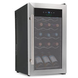 Wine Chilling Refrigerator Cellar - Digital Touch Button Control With Air Tight Seal, Contains Placement For Standing Bottles (15 Bottle Storage Capacity)