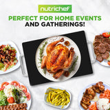 Electric Warming Tray / Food Warmer With Non-Stick Heat-Resistant Glass Plate (16.5'' X 11.0'' Heating Surface)