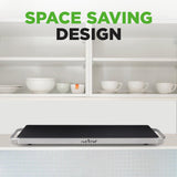 Electric Warming Tray / Food Warmer With Non-Stick Heat-Resistant Glass Plate (22.4'' X 6.7'' Heating Surface)