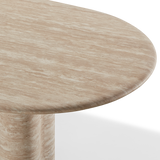 Porto Travertine Pill Dining Table 108"