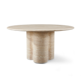 Porto Travertine Round Dining Table 60"