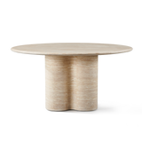 Porto Travertine Round Dining Table 60"