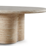 Porto Travertine Pill Coffee Table