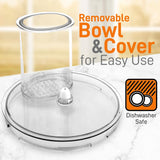 Food Processor Bowl, Cover And Pusher - Replacement Parts For Nutrichef Multifunction Food Processor Model Number: Ncfp8