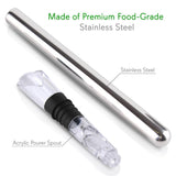 Premium 2 In 1 Stainless Steel Stylish & Sleek Wine Chill Rod With Pourer For Parties