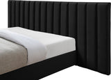 Pablo Elegant Velvet Bed with Chrome Legs - Chic Contemporary Design for a Luxurious Bedroom Retreat