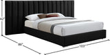 Pablo Elegant Velvet Bed with Chrome Legs - Chic Contemporary Design for a Luxurious Bedroom Retreat