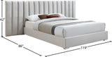 Pablo Elegant Velvet Bed with Chrome Legs - Chic Contemporary Design for a Luxurious Bedroom Retreat