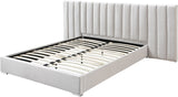 Pablo Elegant Velvet Bed with Chrome Legs - Chic Contemporary Design for a Luxurious Bedroom Retreat