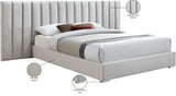 Pablo Elegant Velvet Bed with Chrome Legs - Chic Contemporary Design for a Luxurious Bedroom Retreat