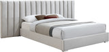 Pablo Elegant Velvet Bed with Chrome Legs - Chic Contemporary Design for a Luxurious Bedroom Retreat
