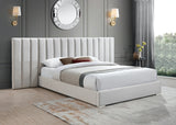Pablo Elegant Velvet Bed with Chrome Legs - Chic Contemporary Design for a Luxurious Bedroom Retreat