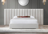 Pablo Elegant Velvet Bed with Chrome Legs - Chic Contemporary Design for a Luxurious Bedroom Retreat