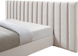 Pablo Elegant Velvet Bed with Chrome Legs - Chic Contemporary Design for a Luxurious Bedroom Retreat