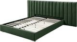 Pablo Elegant Velvet Bed with Chrome Legs - Chic Contemporary Design for a Luxurious Bedroom Retreat