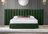 Pablo Elegant Velvet Bed with Chrome Legs - Chic Contemporary Design for a Luxurious Bedroom Retreat