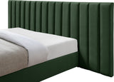 Pablo Elegant Velvet Bed with Chrome Legs - Chic Contemporary Design for a Luxurious Bedroom Retreat