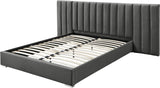 Pablo Elegant Velvet Bed with Chrome Legs - Chic Contemporary Design for a Luxurious Bedroom Retreat