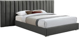 Pablo Elegant Velvet Bed with Chrome Legs - Chic Contemporary Design for a Luxurious Bedroom Retreat
