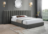 Pablo Elegant Velvet Bed with Chrome Legs - Chic Contemporary Design for a Luxurious Bedroom Retreat