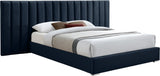 Pablo Elegant Velvet Bed with Chrome Legs - Chic Contemporary Design for a Luxurious Bedroom Retreat