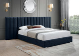 Pablo Elegant Velvet Bed with Chrome Legs - Chic Contemporary Design for a Luxurious Bedroom Retreat