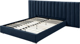 Pablo Elegant Velvet Bed with Chrome Legs - Chic Contemporary Design for a Luxurious Bedroom Retreat
