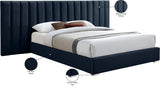 Pablo Elegant Velvet Bed with Chrome Legs - Chic Contemporary Design for a Luxurious Bedroom Retreat